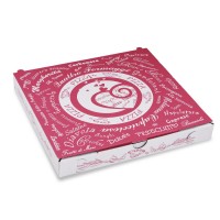 Pizza krabice z vlnité lepenky 24x24x3cm/100ks 71924