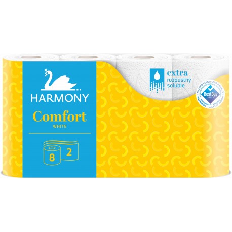 Toaletní papír Harmony Comfort 20,5m 2-vrstvý/64ks (8x8ks)