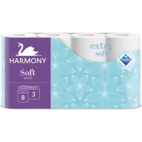 Toaletní papír Harmony Soft 17,5m 3-vrstvý/56ks (7x8ks)