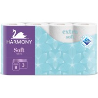 Toaletní papír Harmony Soft 17,5m 3-vrstvý/56ks (7x8ks)