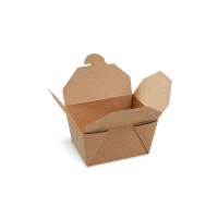Hnědý papírový food box 700ml/50ks 76920