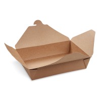 Hnědý papírový food box 1500ml/50ks 76926