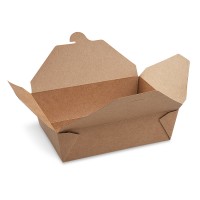 Hnědý papírový food box 1800ml/50ks 76927