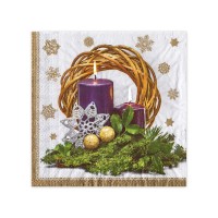 Ubrousky 33x33cm 3-vrstvé Vánoce/20ks 84105