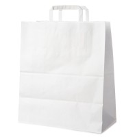Papírové tašky 45+17x48cm bílé/100ks 47045