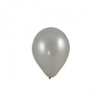 Balónky nafukovací "M" stříbrné/100ks 53495