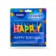 Party svíčky Happy Birthday 65mm na špejli/13ks 37180