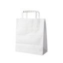 Papírové tašky 22+10x28cm bílé/250ks 47020