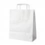 Papírové tašky 32+16x39cm bílé/50ks 47336