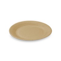 Hnědé papírové talíře 18cm/100ks 48018