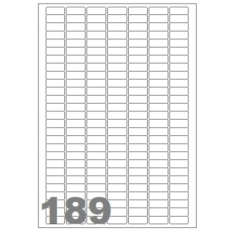 Etikety 25,4x10mm 189ks x 100 listů A4