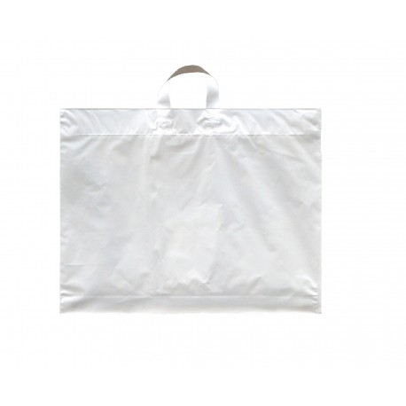 Tašky LDPE s páskovým uchem bílé 57x50cm 55my/50ks