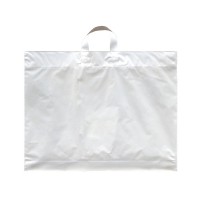 Tašky LDPE s páskovým uchem bílé 76x55cm 55my/20ks