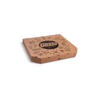 Hnědá pizza krabice 32x32x3cm/100ks 72062
