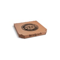 Hnědá pizza krabice 33x33x3cm/100ks 72063