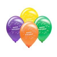 Balónky nafukovací "Happy Birthday"/10ks 59530