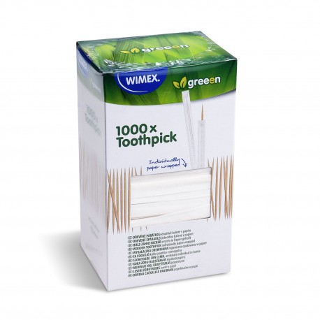 Dřevěná párátka hygienicky balená v papíru 65mm/1000ks 66710