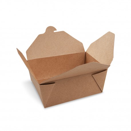 Hnědý papírový food box 1300ml/50ks 48623