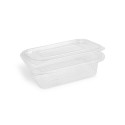 Miska s víčkem hranatá rPET 750ml/50ks 77707