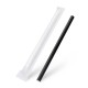 Papírové slámky extra Jumbo černé jednotlivě balené 21cm/100ks 40998