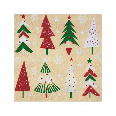 Ubrousky 33x33cm 3-vrstvé Vánoce/20ks 84196