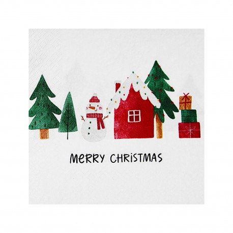 Ubrousky 33x33cm 3-vrstvé Vánoce/20ks 84235