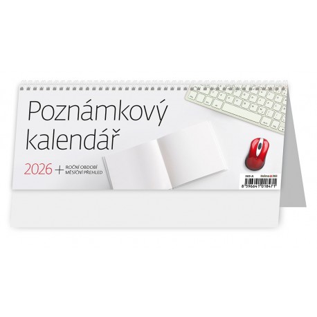 Stolní Poznámkový kalendář 2026 VÝPRODEJ