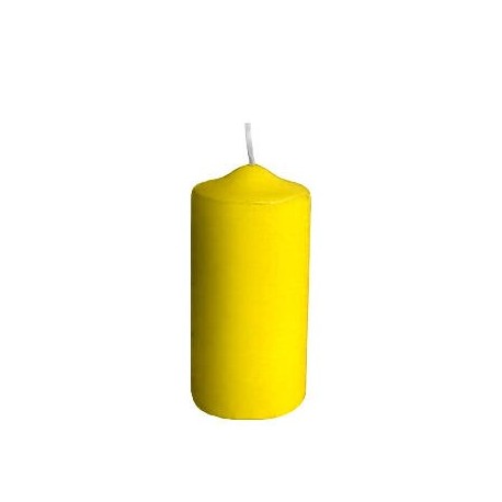 Svíčka válcová 80mm žlutá/4ks 33105