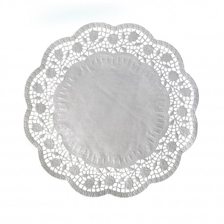 Dekorativní krajky kulaté 36cm/6ks 65436