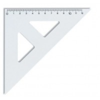 Trojúhelník s ryskou 17cm 45/177 transparentní