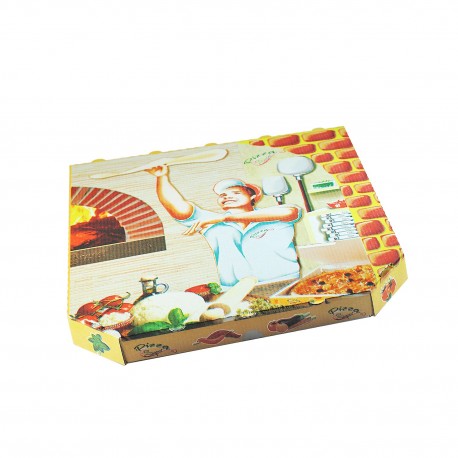 Pizza krabice z vlnité lepenky 32x32x3cm/100ks 72032