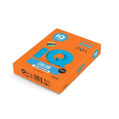 Barevný papír IQ Color č.43 A4 160g oranžová