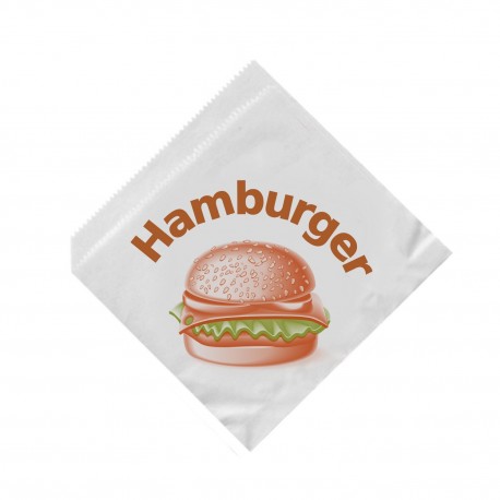 Papírové sáčky "L" na hamburger 16x16cm bílé/500ks 71540
