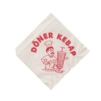 Papírové sáčky "L" na kebap 16x16cm bílé/500ks 71545