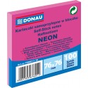Samolepicí bloček Donau 76x76mm 100 listů neonový růžový