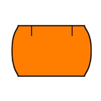 Etikety značkovací 25x16mm oblé neonově oranžové