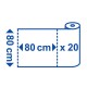 Napron Premium na roli  80cm x 16m bílý 88600