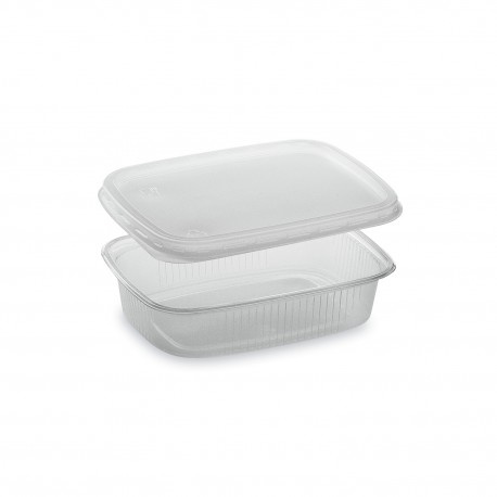 Miska hranatá průhledná 125ml + víčko/250ks PP501