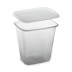 Miska hranatá průhledná 500ml + víčko/250ks PP507