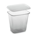 Miska hranatá průhledná 500ml + víčko/250ks PP507
