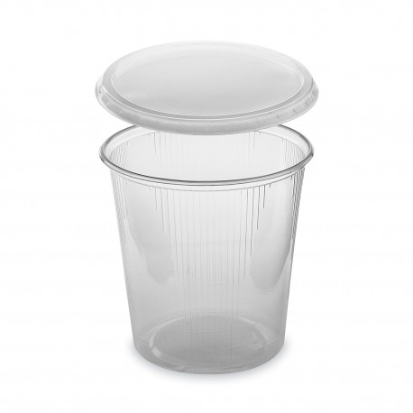 Miska kulatá průhledná 500ml + víčko/250ks PP517