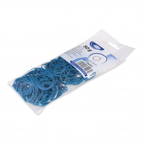 Gumičky modré slabé 1mm ø 3cm/50g 64903