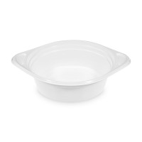 Miska kulatá s oušky PP 500ml bílá/10ks 65325